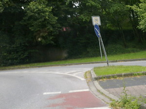 Vandalismus Straßenschild Vandalismus Straßenschild